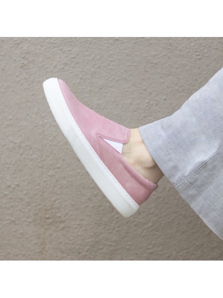 Vasky Dámské kožené slip on růžové - jarní / podzimní boty VASKY