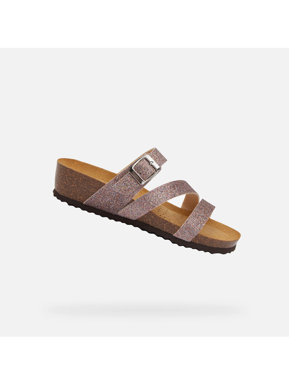 Geox Hnědé dámské sandály Geox Nesthellae