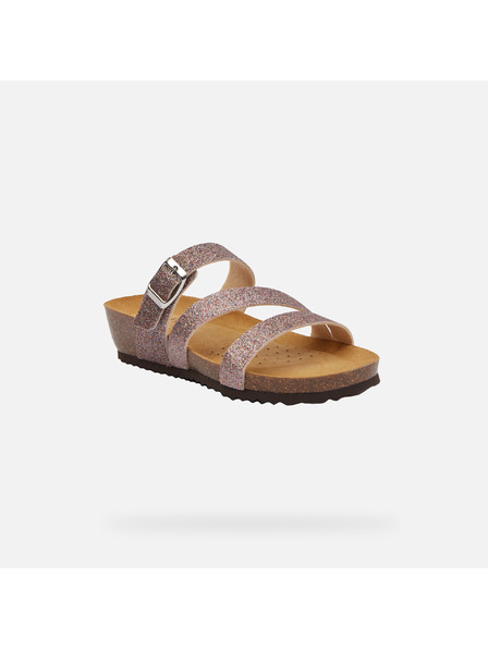 Geox Hnědé dámské sandály Geox Nesthellae
