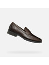 Geox Tmavě hnědé pánské mokasíny Geox Walk Pleasure F