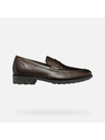 Geox Tmavě hnědé pánské mokasíny Geox Walk Pleasure F