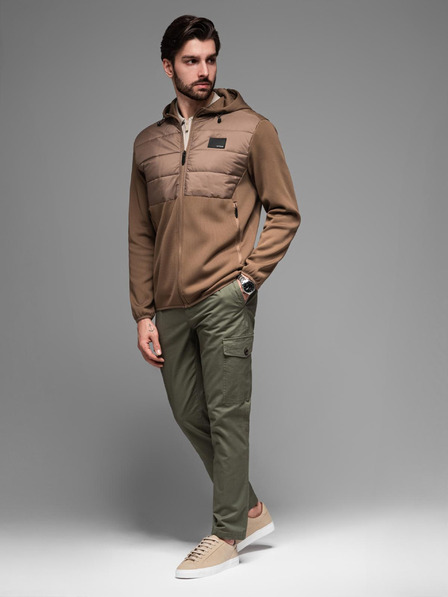 Ombre Clothing Pánská lehká barevná sportovní bunda s fleecem Ombre Clothing