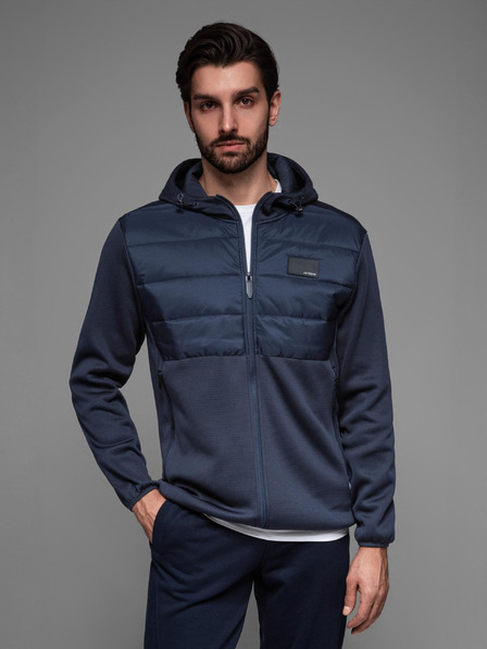 Ombre Clothing Pánská lehká barevná sportovní bunda s fleecem Ombre Clothing