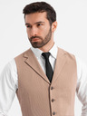 Ombre Clothing Přiléhavá elegantní pánská vesta s elastanem a klopami Ombre Clothing