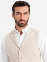 Ombre Clothing Přiléhavá elegantní pánská vesta s elastanem a klopami Ombre Clothing