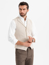 Ombre Clothing Přiléhavá elegantní pánská vesta s elastanem a klopami Ombre Clothing