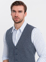 Ombre Clothing Elegantní pánská strukturovaná pletená vesta na míru Ombre Clothing