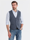Ombre Clothing Elegantní pánská strukturovaná pletená vesta na míru Ombre Clothing