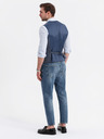 Ombre Clothing Elegantní pánská strukturovaná pletená vesta na míru Ombre Clothing