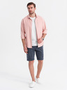 Ombre Clothing Pánské strukturované pletené šortky s pružným pasem Ombre Clothing
