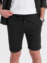 Ombre Clothing Pánské pletené šortky s ohrnutými nohavicemi Ombre Clothing