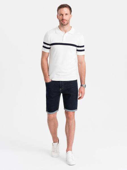 Ombre Clothing Pánské džínové šortky s ohrnutými nohavicemi Ombre Clothing