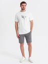 Ombre Clothing Pánské krátké teplákové šortky s potiskem Ombre Clothing