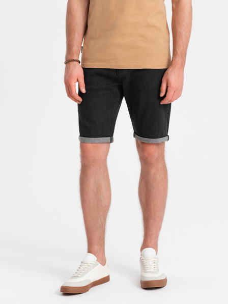 Ombre Clothing Pánské džínové šortky s ohrnutými nohavicemi Ombre Clothing