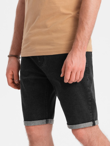 Ombre Clothing Pánské džínové šortky s ohrnutými nohavicemi Ombre Clothing
