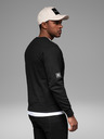 Ombre Clothing Praná pánská mikina s ozdobným prošitím u výstřihu Ombre Clothing