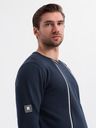Ombre Clothing Praná pánská mikina s ozdobným prošitím u výstřihu Ombre Clothing