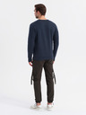 Ombre Clothing Praná pánská mikina s ozdobným prošitím u výstřihu Ombre Clothing
