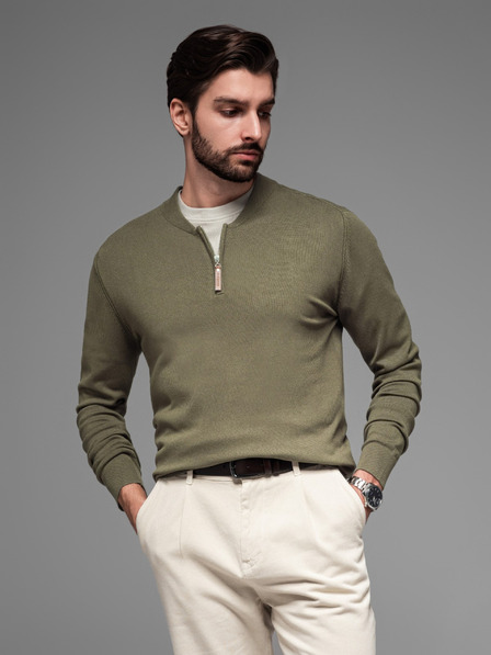 Ombre Clothing Pánský pletený svetr se strukturovanými puntíky Ombre Clothing
