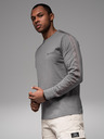 Ombre Clothing Pánské bavlněné tričko s dlouhým rukávem a lemováním a potiskem na hrudi Ombre Clothing