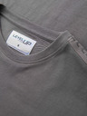 Ombre Clothing Pánské bavlněné tričko s dlouhým rukávem a lemováním a potiskem na hrudi Ombre Clothing