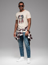 Ombre Clothing Pánské bavlněné tričko s potiskem Ombre Clothing