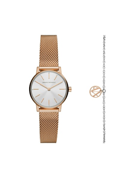 Armani Exchange Dárková sada hodinek a náramku Armani Exchange LOLA AX7121