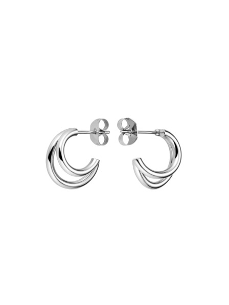 Rosefield Rosefield náušnice stříbrné barvy Double Hoops JEDHS-J576