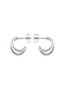 Rosefield Rosefield náušnice stříbrné barvy Double Hoops JEDHS-J576