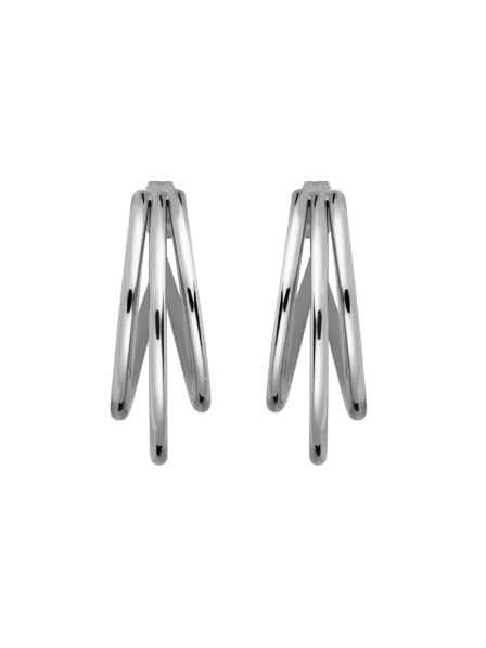 Rosefield Rosefield náušnice stříbrné barvy Triple Hoops JETHS-J574