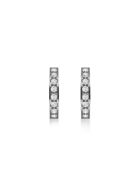 Rosefield Rosefield náušnice stříbrné barvy Crystal Hoops JECHS-J572