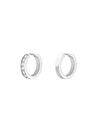 Rosefield Rosefield náušnice stříbrné barvy Crystal Hoops JECHS-J572