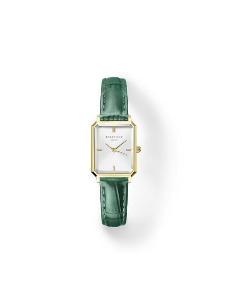 Rosefield Dámské hodinky Rosefield Octagon XS Emerald Leather OWGLG-O86