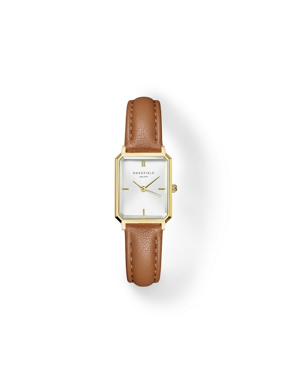 Rosefield Dámské hodinky Rosefield Octagon XS Camel Leather OWBLG-O85