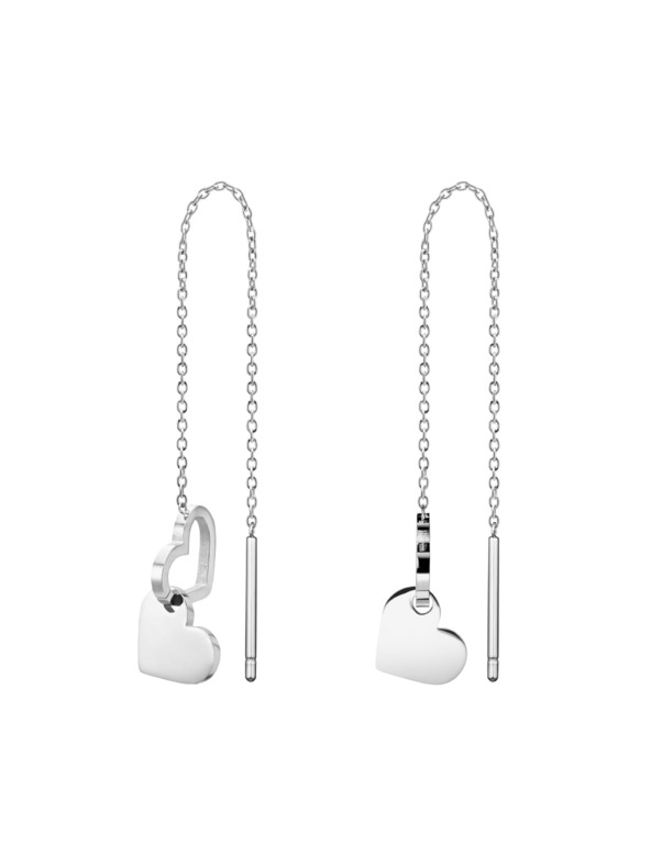 Rosefield Rosefield náušnice ve stříbrné barvě Double Heart JEDHS-J687