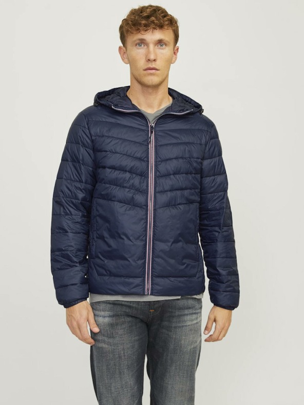 Jack & Jones Tmavě modrá pánská prošívaná bunda Jack & Jones