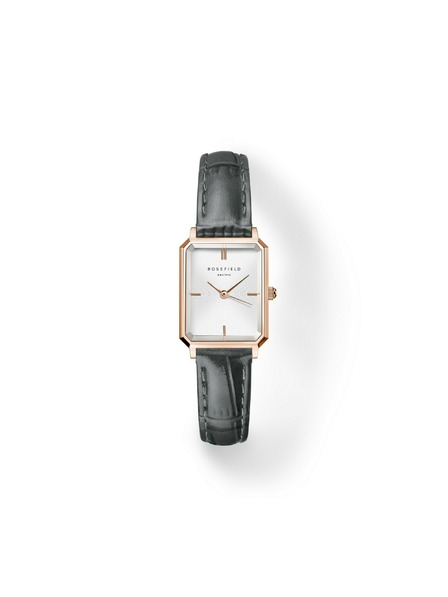 Rosefield Dámské hodinky Rosefield Octagon XS Grey Leather OWGLR-O87