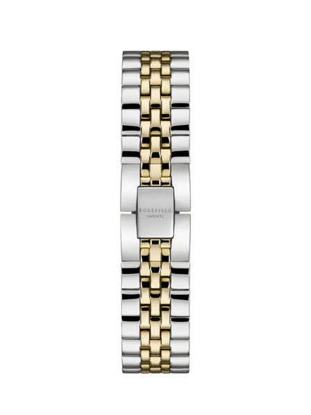 Rosefield Rosefield hodinky 26SGD-269 The Small Edit White Steel Silver Gold Duo