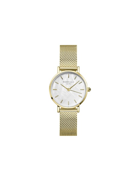 Rosefield Dámské hodinky Rosefield Small Edit Mesh Gold SMGMG-S06