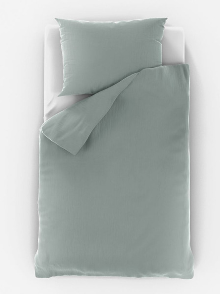 Kvalitex Prodloužené mušelínové povlečení 140x220, 70x90cm světle zelené Kvalitex