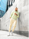 ICOONIC Světle zelená unisex basic mikina s kapucí ICOONIC