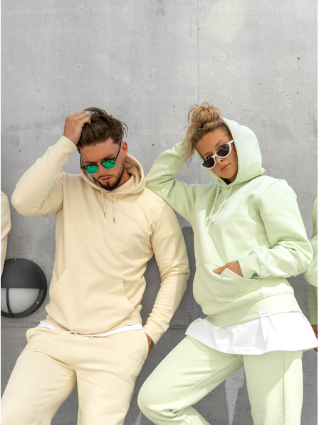ICOONIC Béžová unisex basic mikina s kapucí ICOONIC
