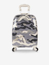 Heys Šedý dětský vzorovaný kufr Heys Kids 4w Grey Camo