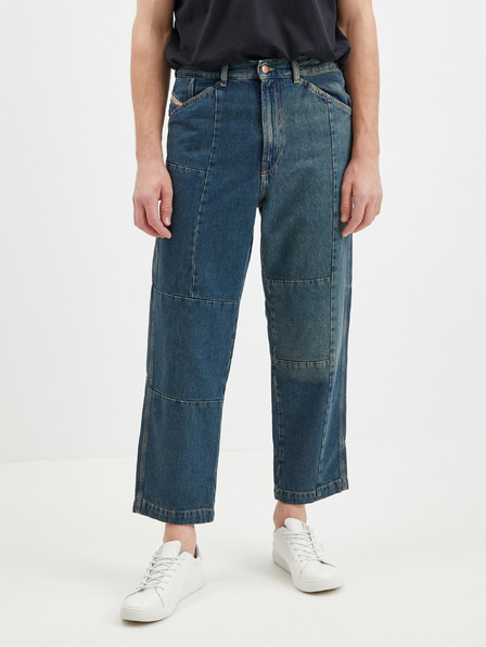 Diesel Modré pánské straight fit džíny Diesel D-Fran-Sp Pantaloni