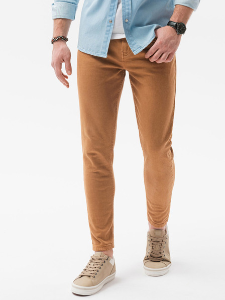 Ombre Clothing Hnědé pánské džíny Ombre Clothing P1058