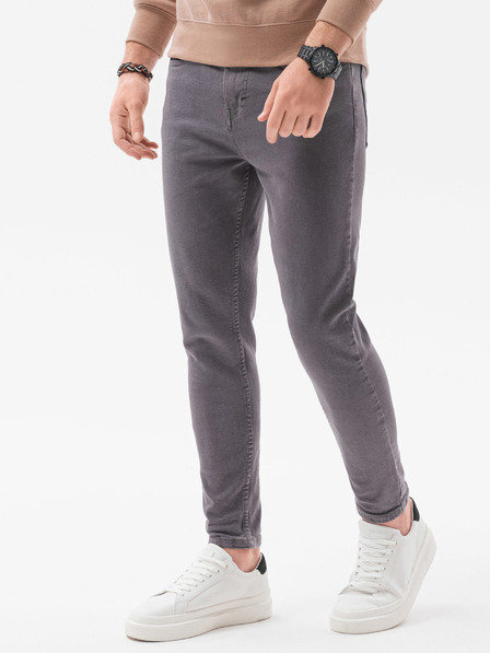 Ombre Clothing Tmavě šedé pánské džíny Ombre Clothing P1058