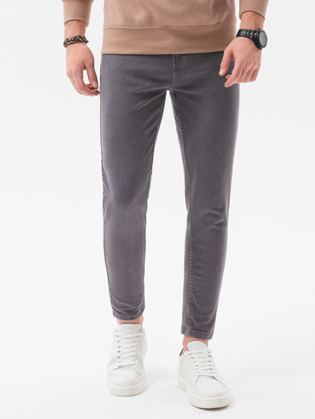 Ombre Clothing Tmavě šedé pánské džíny Ombre Clothing P1058