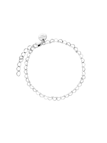 Rosefield Rosefield náramek stříbrné barvy Heart Chain JBHCS-J683