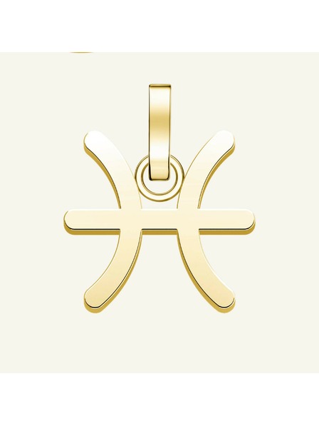 Rosefield Rosefield přívěsek zlaté barvy Zodiac Symbol Ryby