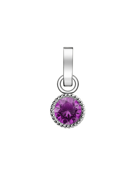 Rosefield Rosefield přívěsek stříbrné barvy Birthstone February color